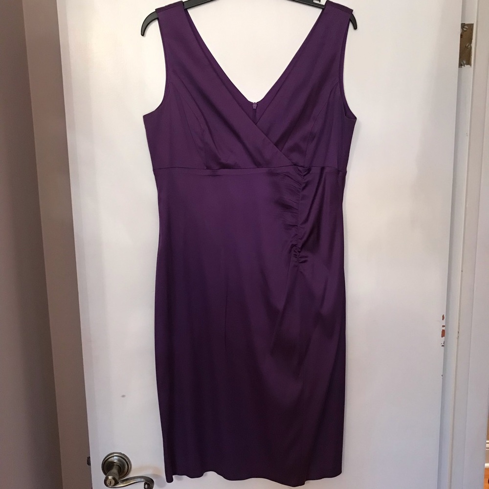 Purple V-Neck Event Dress